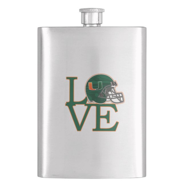 University of Miami Love Hip Flask (Front)