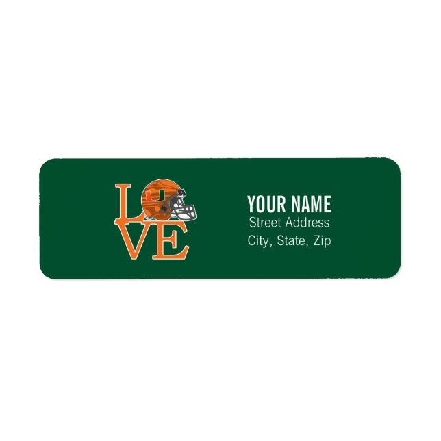 University of Miami Love Label (Front)