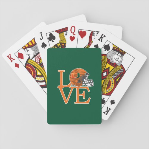 University of Miami Love Playing Cards