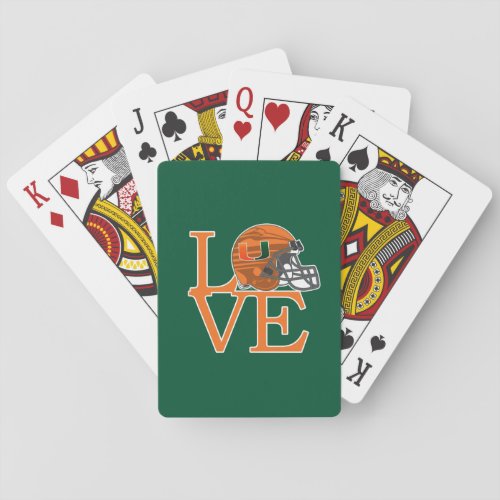University of Miami Love Poker Cards