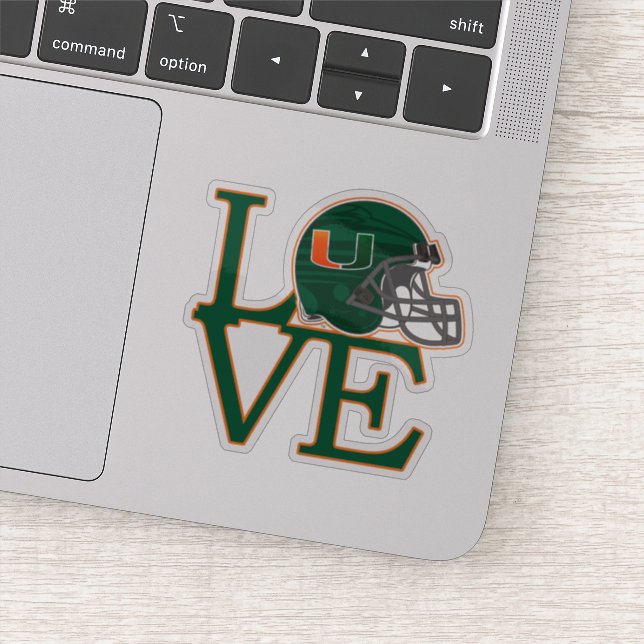 University of Miami Love Sticker (Detail)