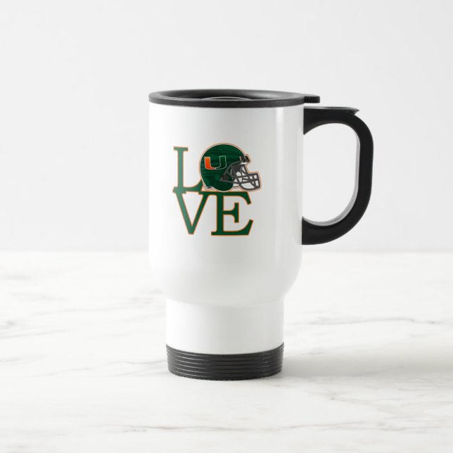 University of Miami Love Travel Mug (Right)