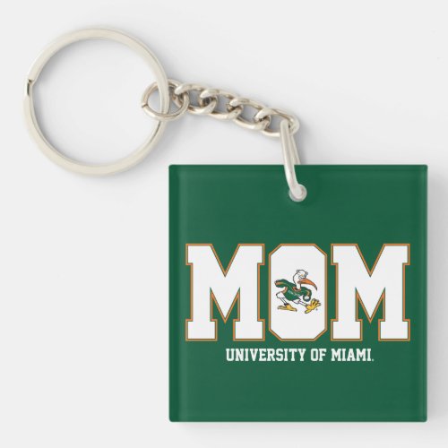 University of Miami Mom Keychain