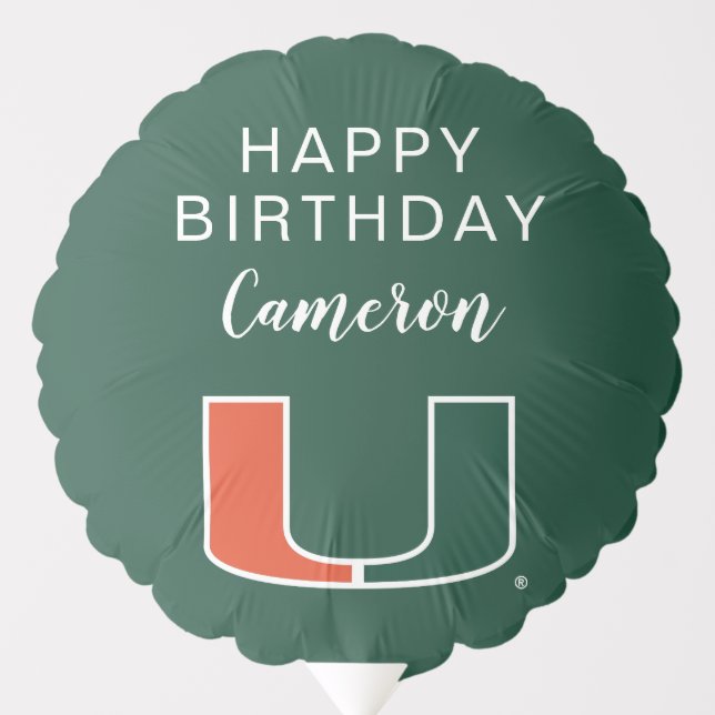 University of Miami Primary | Birthday Balloon (Front)