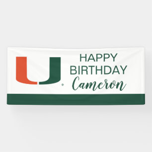 University of Miami Primary Birthday Banner