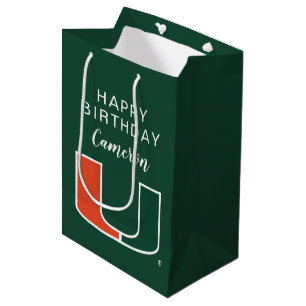 University of Miami Primary Birthday Medium Gift Bag