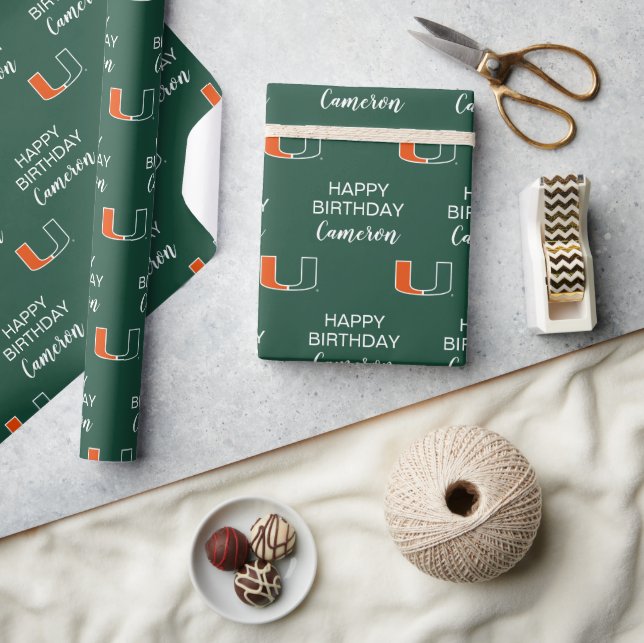 University of Miami Primary | Birthday Wrapping Paper (Crafts)