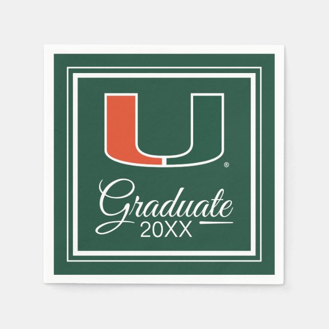 University of Miami Primary | Graduation Napkins (Front)
