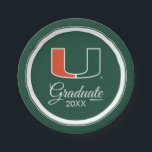 University of Miami Primary | Graduation Paper Plates<br><div class="desc">Get all of the best University of Miami gear at Zazzle.com! Support the Hurricanes in style with these products that are perfect for students, alumni, family, and fans. All of these products are customizable with your name, your sport, or your class year. Represent the U by sporting Green and Orange...</div>