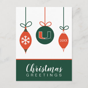 University of Miami Primary   Holiday Postcard