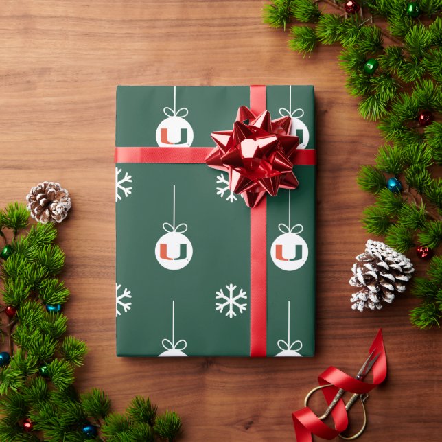 University of Miami Primary | Holiday Wrapping Paper (Holiday Gift)