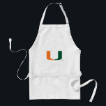 University of Miami U Adult Apron<br><div class="desc">Get all of the best University of Miami gear at Zazzle.com! Support the Hurricanes in style with these products that are perfect for students, alumni, family, and fans. All of these products are customizable with your name, your sport, or your class year. Represent the U by sporting Green and Orange...</div>