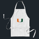 University of Miami U Adult Apron<br><div class="desc">Get all of the best University of Miami gear at Zazzle.com! Support the Hurricanes in style with these products that are perfect for students, alumni, family, and fans. All of these products are customizable with your name, your sport, or your class year. Represent the U by sporting Green and Orange...</div>