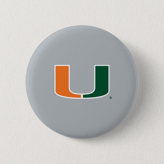 University of Miami U Button (Front)
