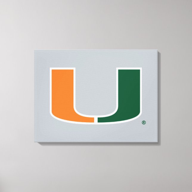 University of Miami U Canvas Print (Front)
