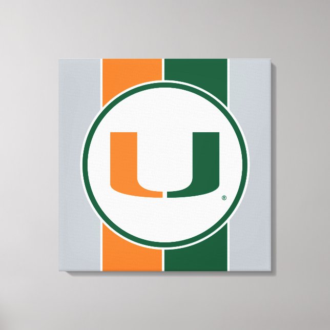 University of Miami U Canvas Print (Front)