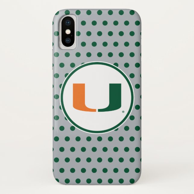 University of Miami U Case-Mate iPhone Case (Back)