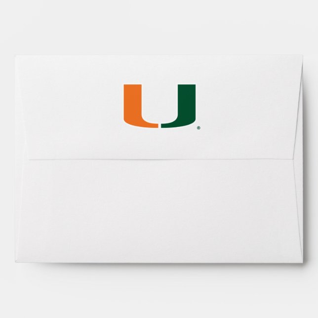 University of Miami U Envelope (Back (Top Flap))