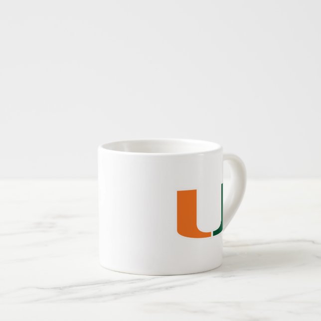 University of Miami U Espresso Cup (Front Right)