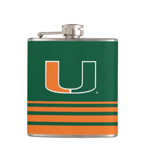 University of Miami U Hip Flask