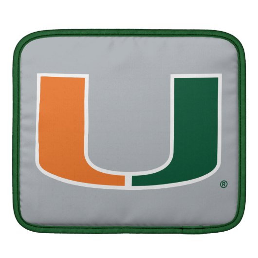 University of Miami U iPad Sleeve (Back)