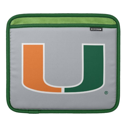 University of Miami U iPad Sleeve (Front)