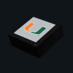 University of Miami U Keepsake Box<br><div class="desc">Get all of the best University of Miami gear at Zazzle.com! Support the Hurricanes in style with these products that are perfect for students, alumni, family, and fans. All of these products are customizable with your name, your sport, or your class year. Represent the U by sporting Green and Orange...</div>