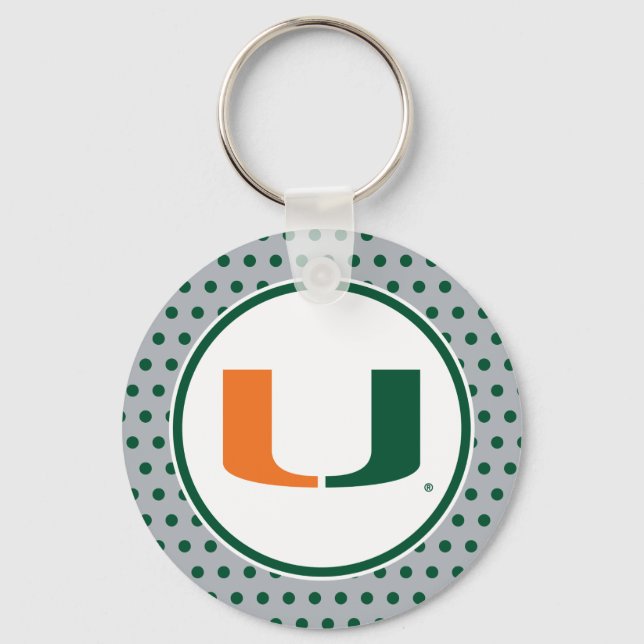 University of Miami U Keychain (Front)