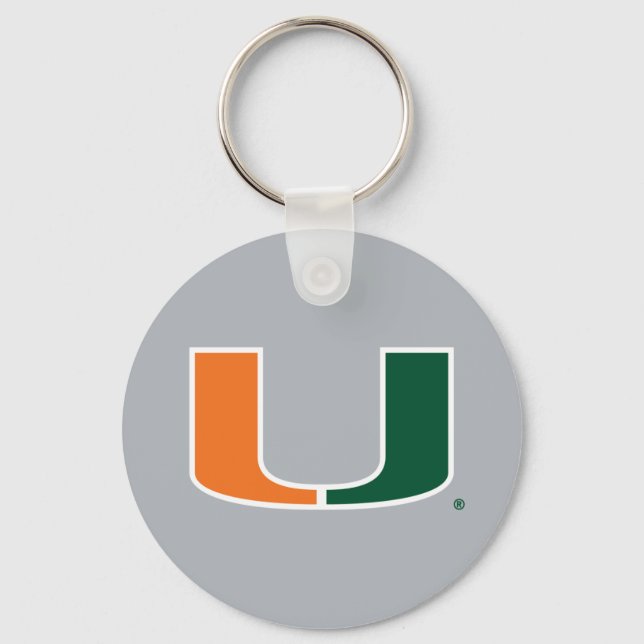 University of Miami U Keychain (Front)