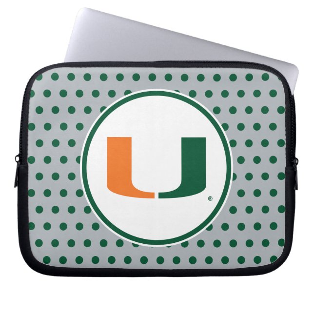 University of Miami U Laptop Sleeve (Front)