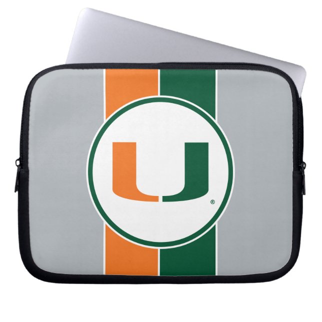 University of Miami U Laptop Sleeve (Front)