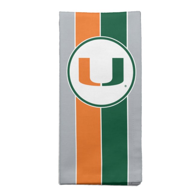 University of Miami U Napkin (Folded)