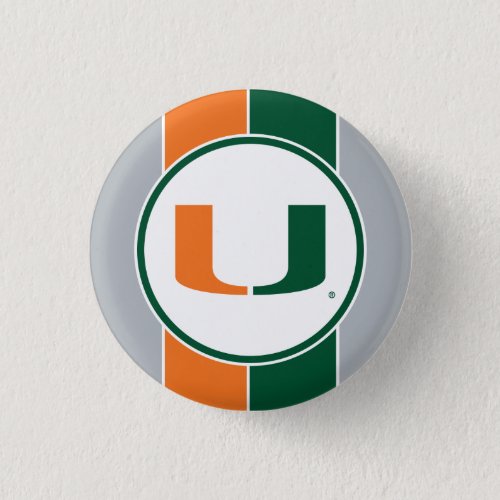 University of Miami U Pinback Button