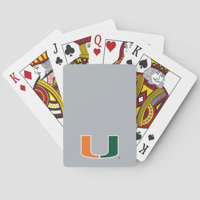 University of Miami U Poker Cards (Back)