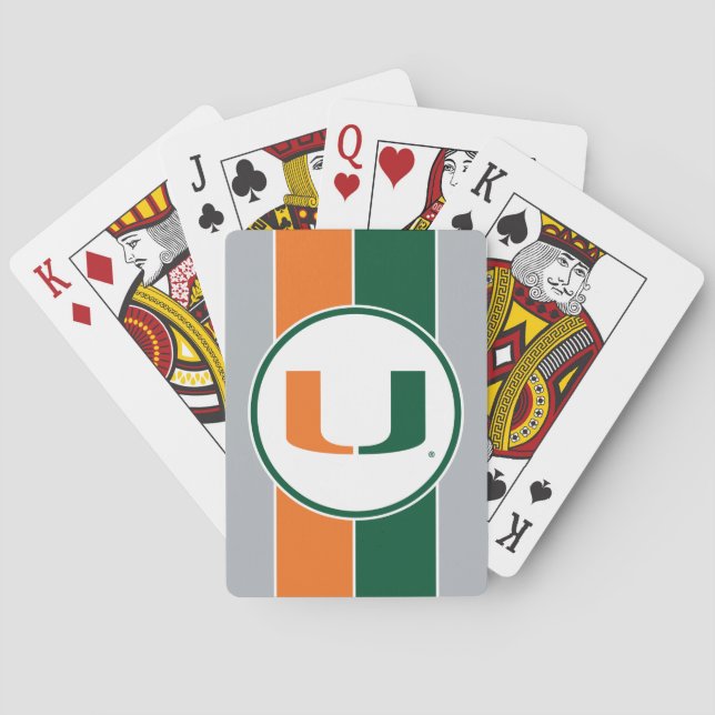 University of Miami U Poker Cards (Back)