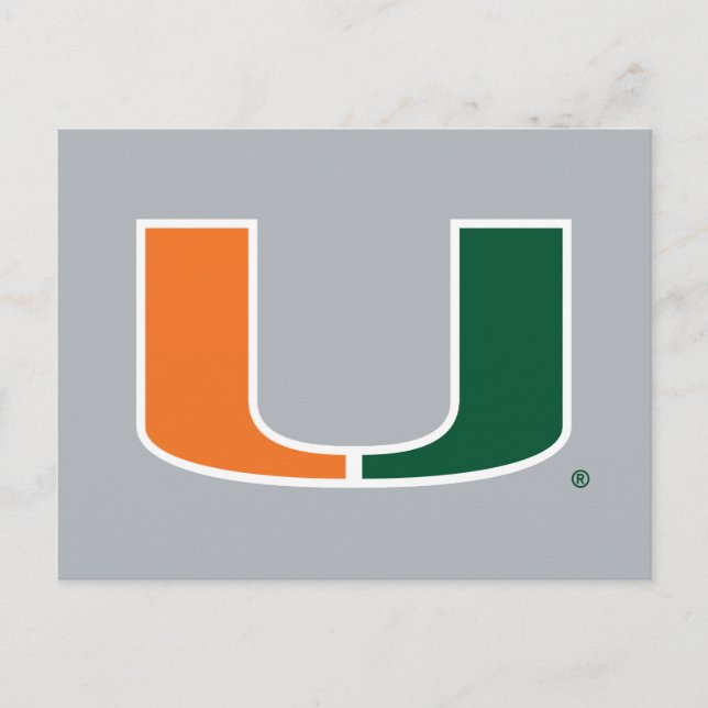 University of Miami U Postcard (Front)