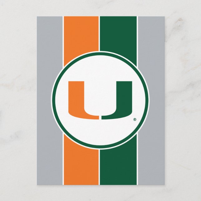 University of Miami U Postcard (Front)