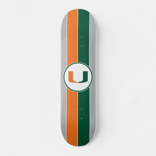 University of Miami U Skateboard Deck