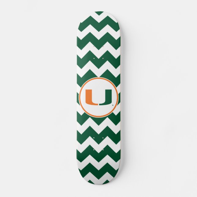 University of Miami U Skateboard Deck (Front)