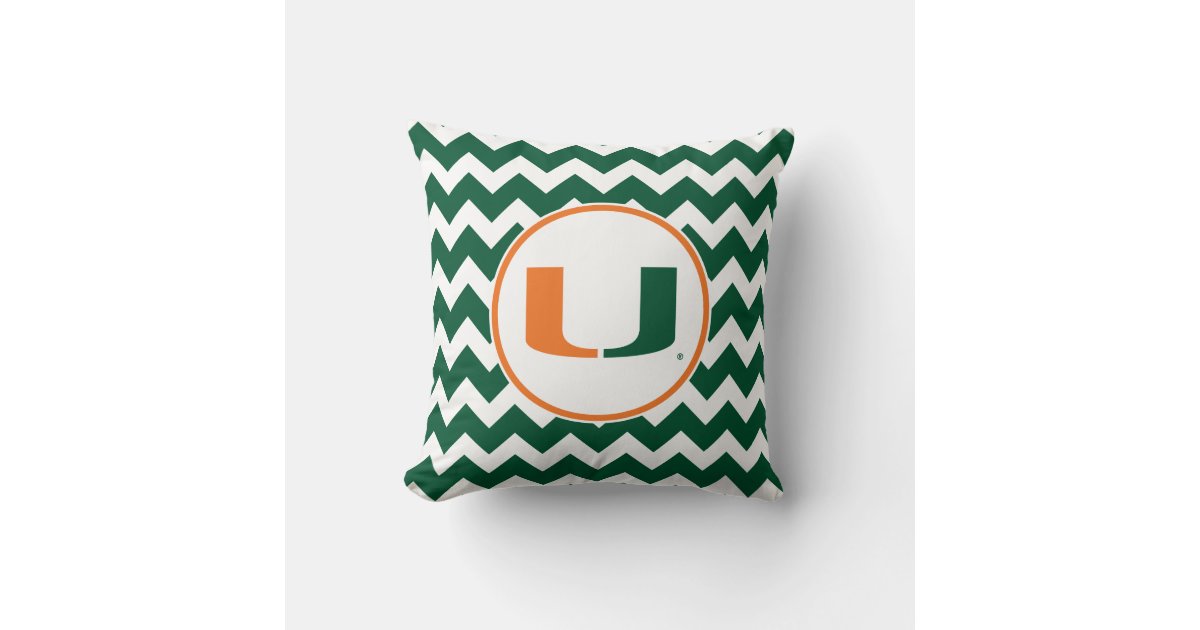 University of Miami U Throw Pillow | Zazzle