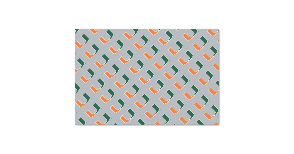 Miami Hurricanes Custom Wrapping Paper, Miami Hurricanes gift wrap