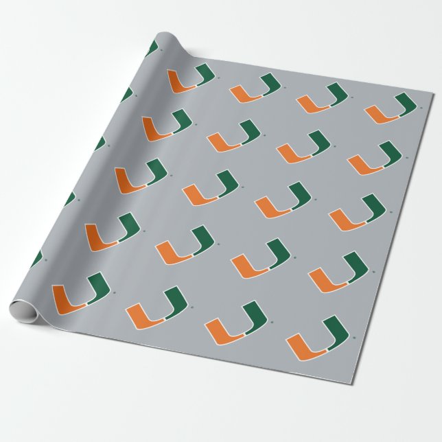 University of Miami U Wrapping Paper (Unrolled)