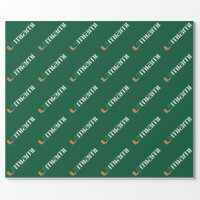 Miami Hurricanes Custom Wrapping Paper, Miami Hurricanes gift wrap