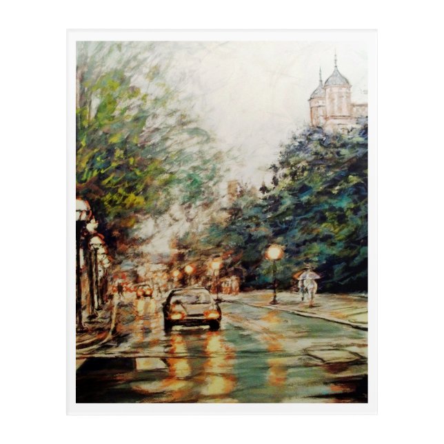 UNIVERSITY OF MICHIGAN CAMPUS 1990'S ACRYLIC PRINT (Front)
