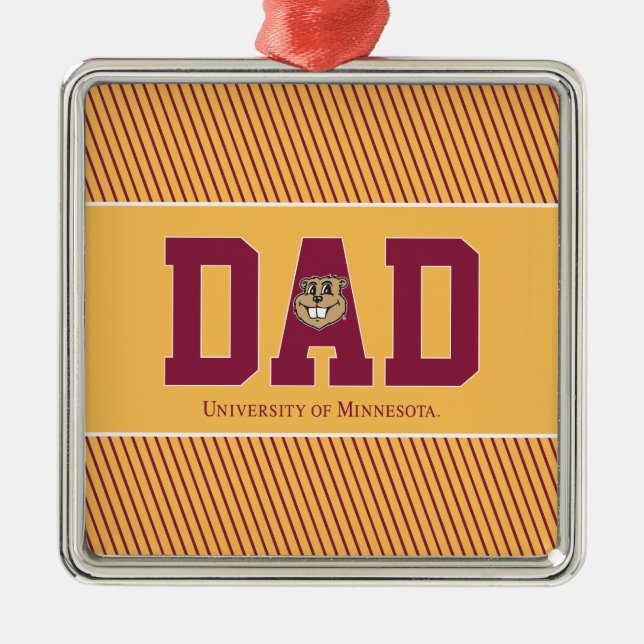University of Minnesota Dad Metal Ornament (Front)