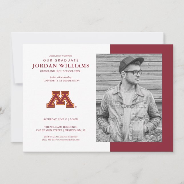University of Minnesota Graduate Announcement (Front)