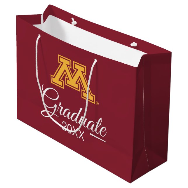 University of Minnesota Graduate Large Gift Bag (Front Angled)