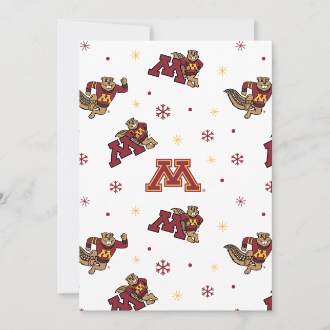 University of Minnesota Holiday Pattern Card (Front)