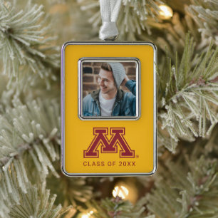 University of Minnesota Holiday Pattern Christmas Ornament