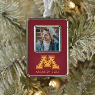 University of Minnesota Holiday Pattern Christmas Ornament